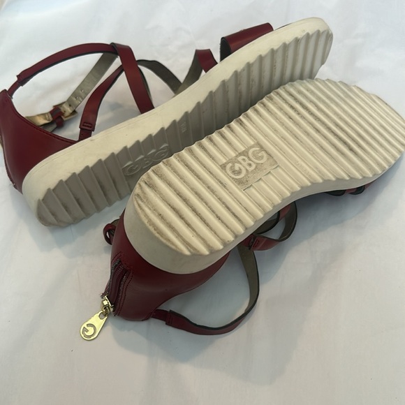 GBG Guess Women's Red Strappy Platform Sandals - Picture 6 of 6